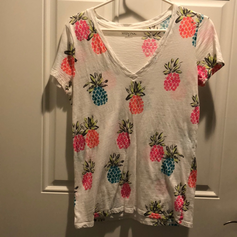 Merona Pineapple Short Sleeve Tee
